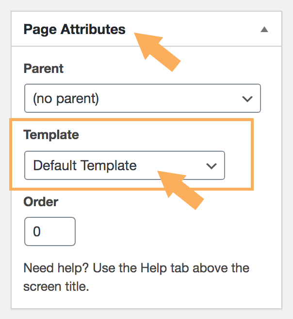 Change a Single Page Template in Classic Editor