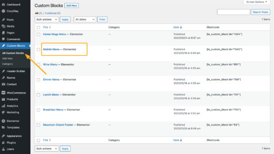 How to set up custom mobile menu – CozyStay Knowledge Base