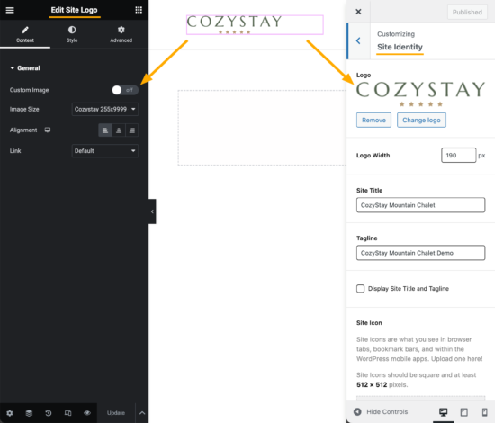 Site Identity & Site Logo – CozyStay Knowledge Base