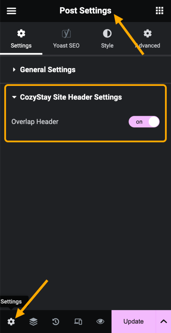 How to make site header transparent and overlap – CozyStay Knowledge Base