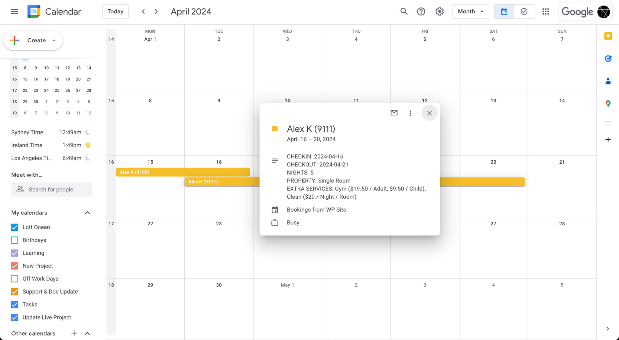 Sync bookings with Google Calendar – CozyStay Knowledge Base