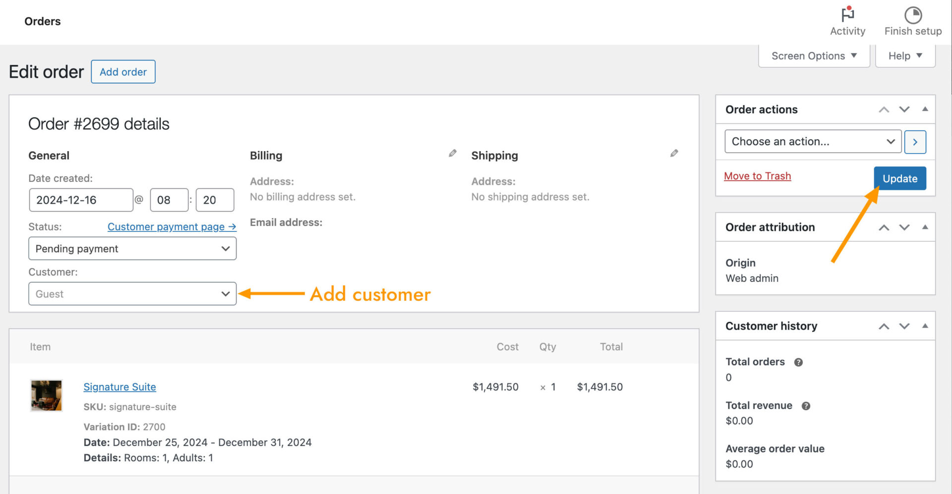 How to manually create & edit room orders – CozyStay Knowledge Base
