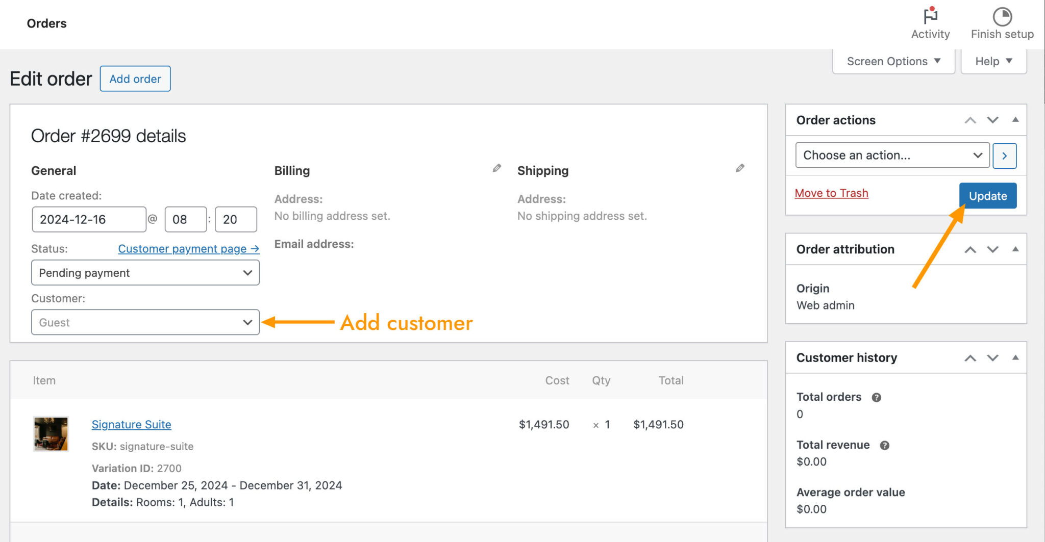 How to manually create & edit room orders – CozyStay Knowledge Base