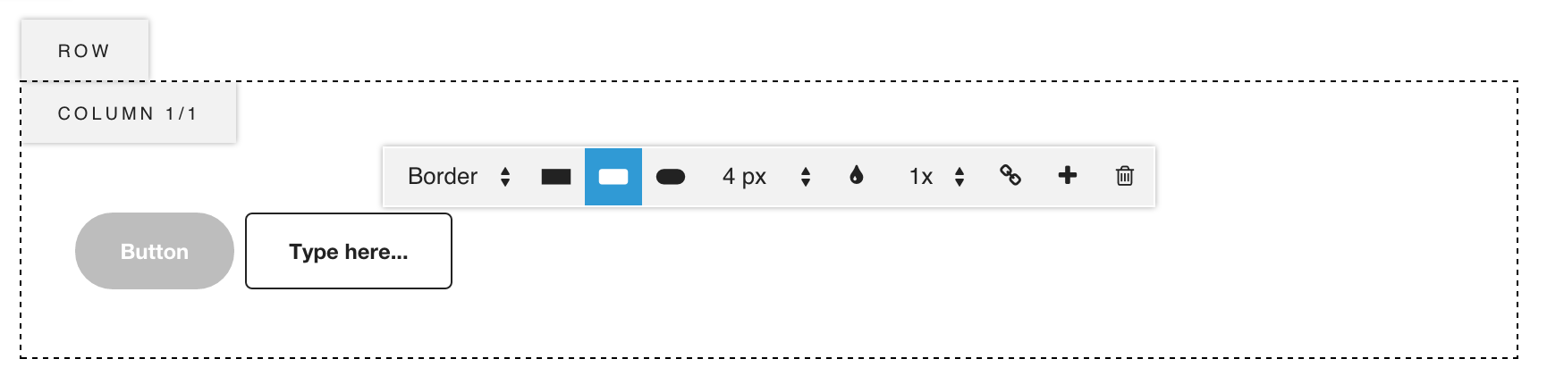 The module editing tools of Button module.