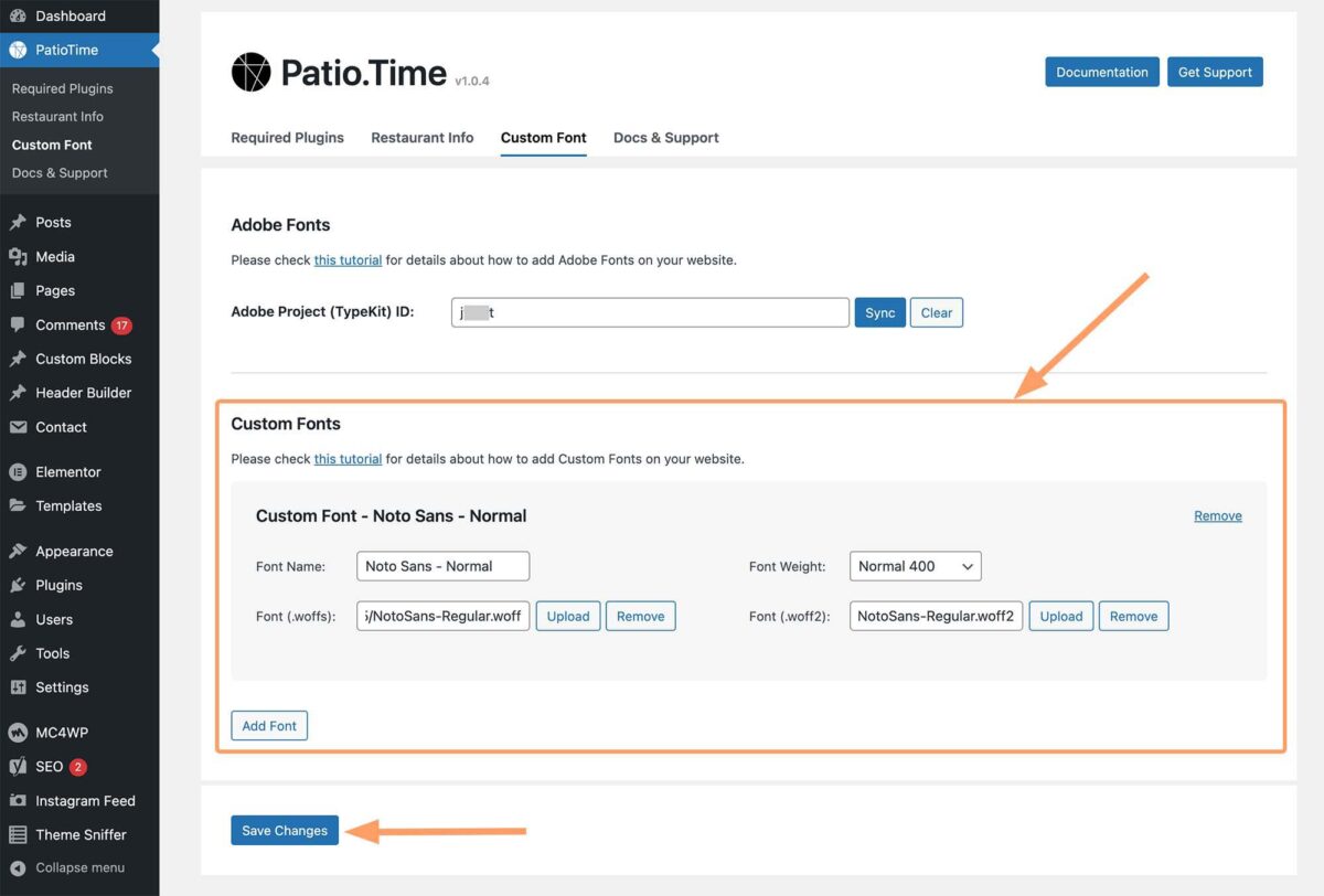 How to upload custom fonts to your website – PatioTime Knowledge Base