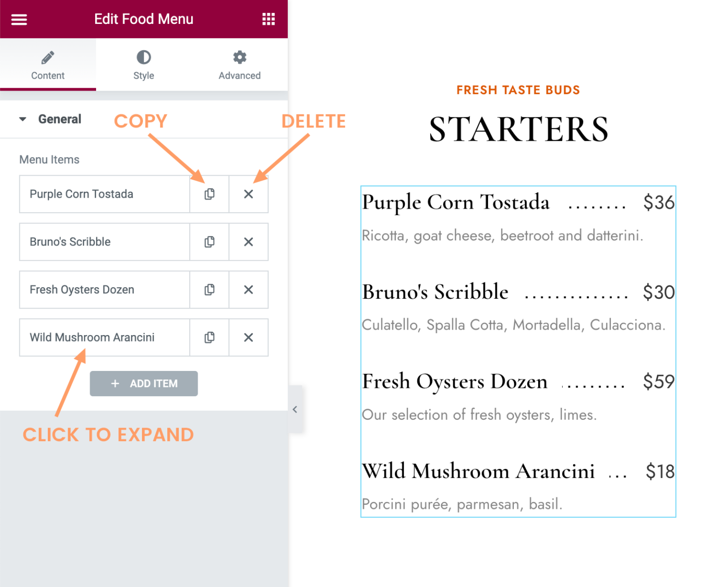 Food Menu – PatioTime Knowledge Base